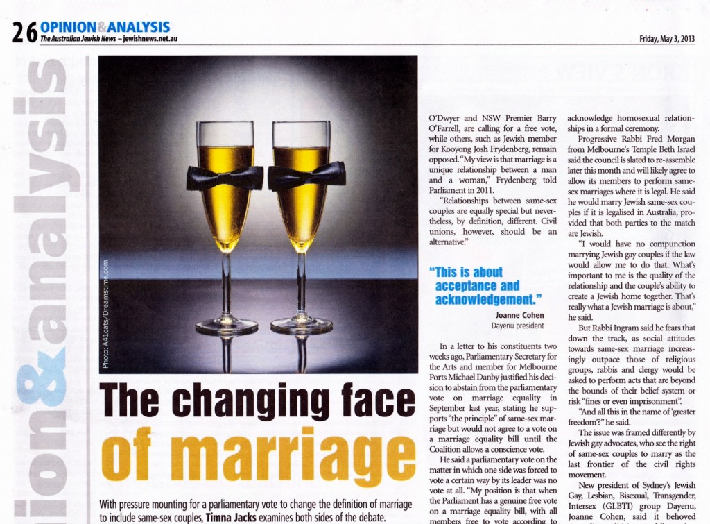 The changing face of marriage (1 of 2)